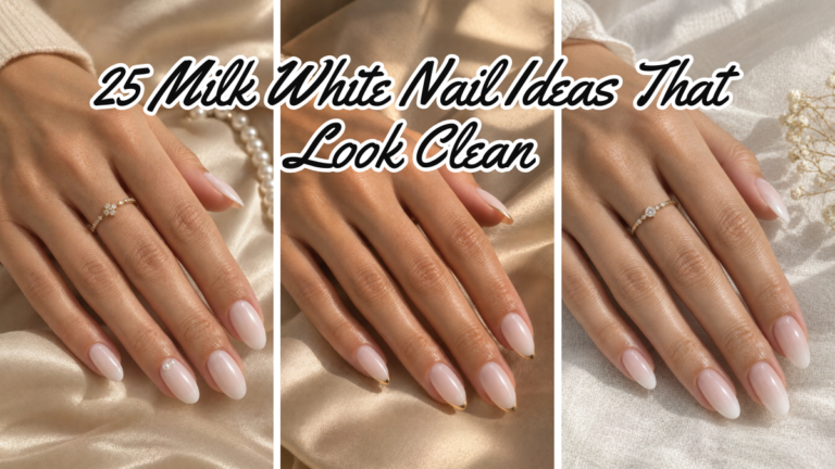 25 Milk White Nail Ideas