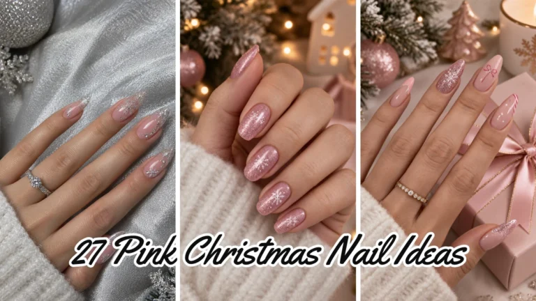 27 Pink Christmas Nail Ideas
