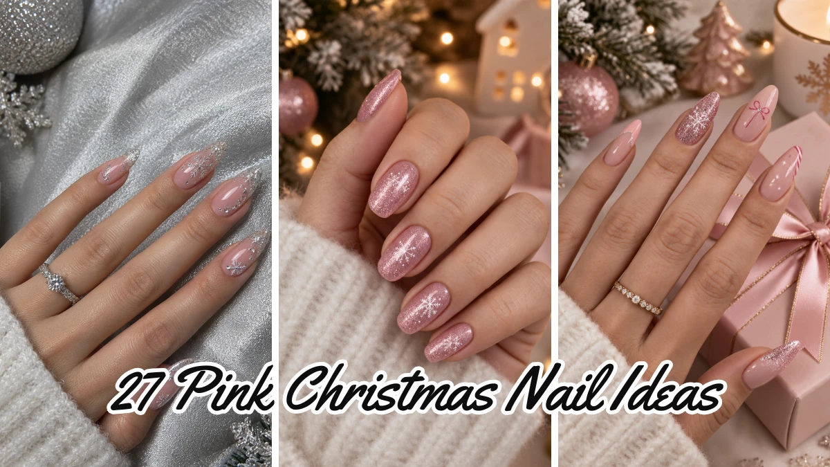 27 Pink Christmas Nail Ideas