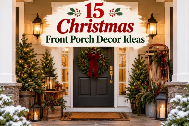 15 Christmas Front Porch Decor Ideas That Make Your Home Stand Out
