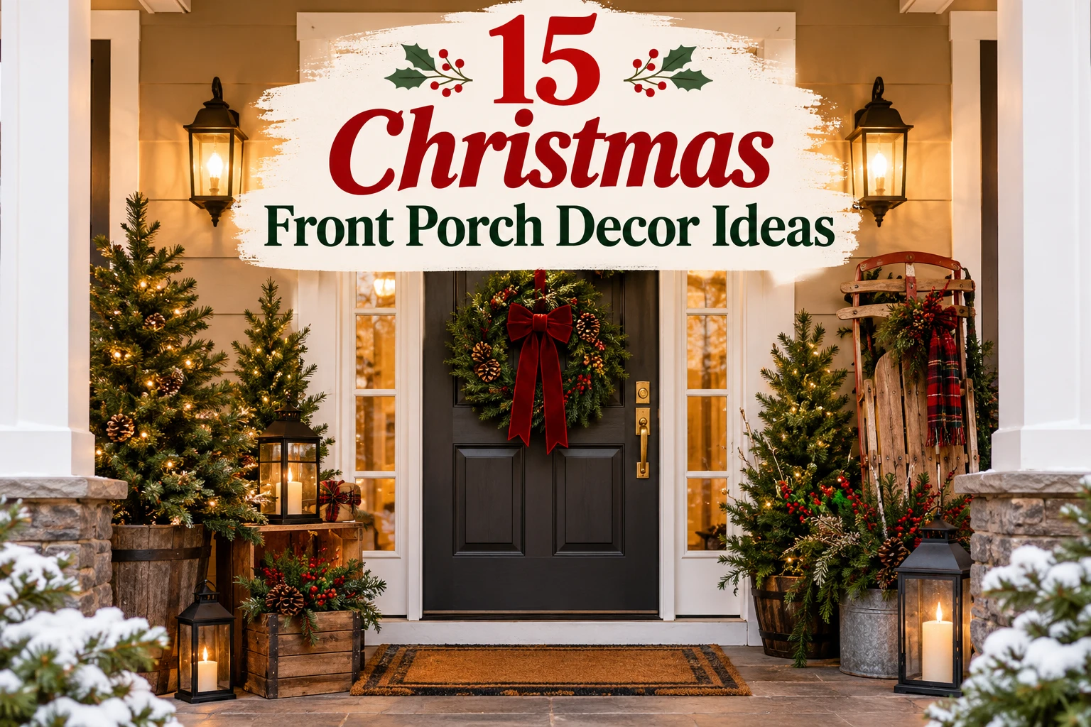 15 Christmas Front Porch Decor Ideas That Make Your Home Stand Out