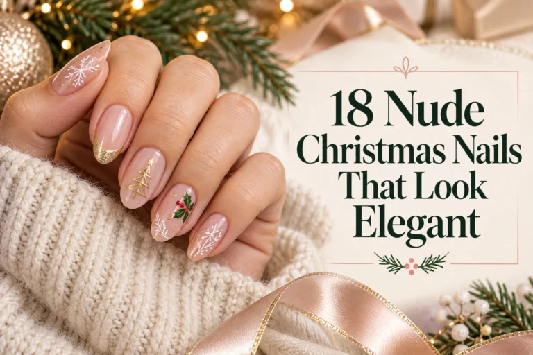 18 Nude Christmas Nails