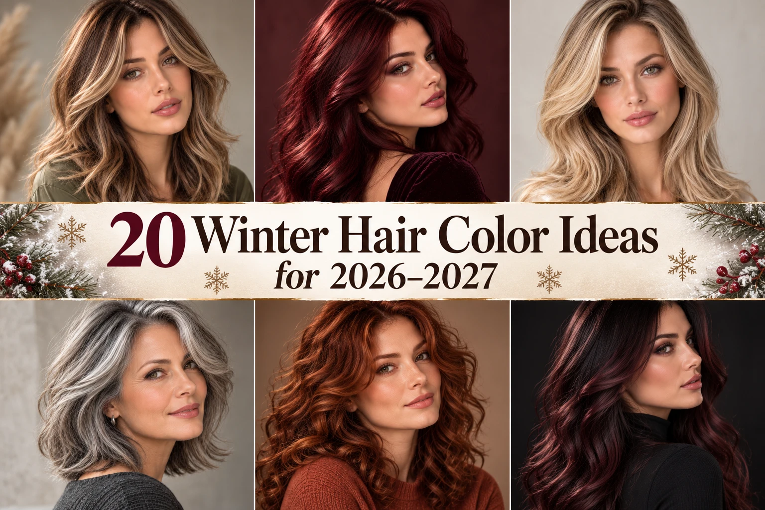 20 Winter Hair Color Ideas for 2026–2027: Rich, Glossy & Icy Shades
