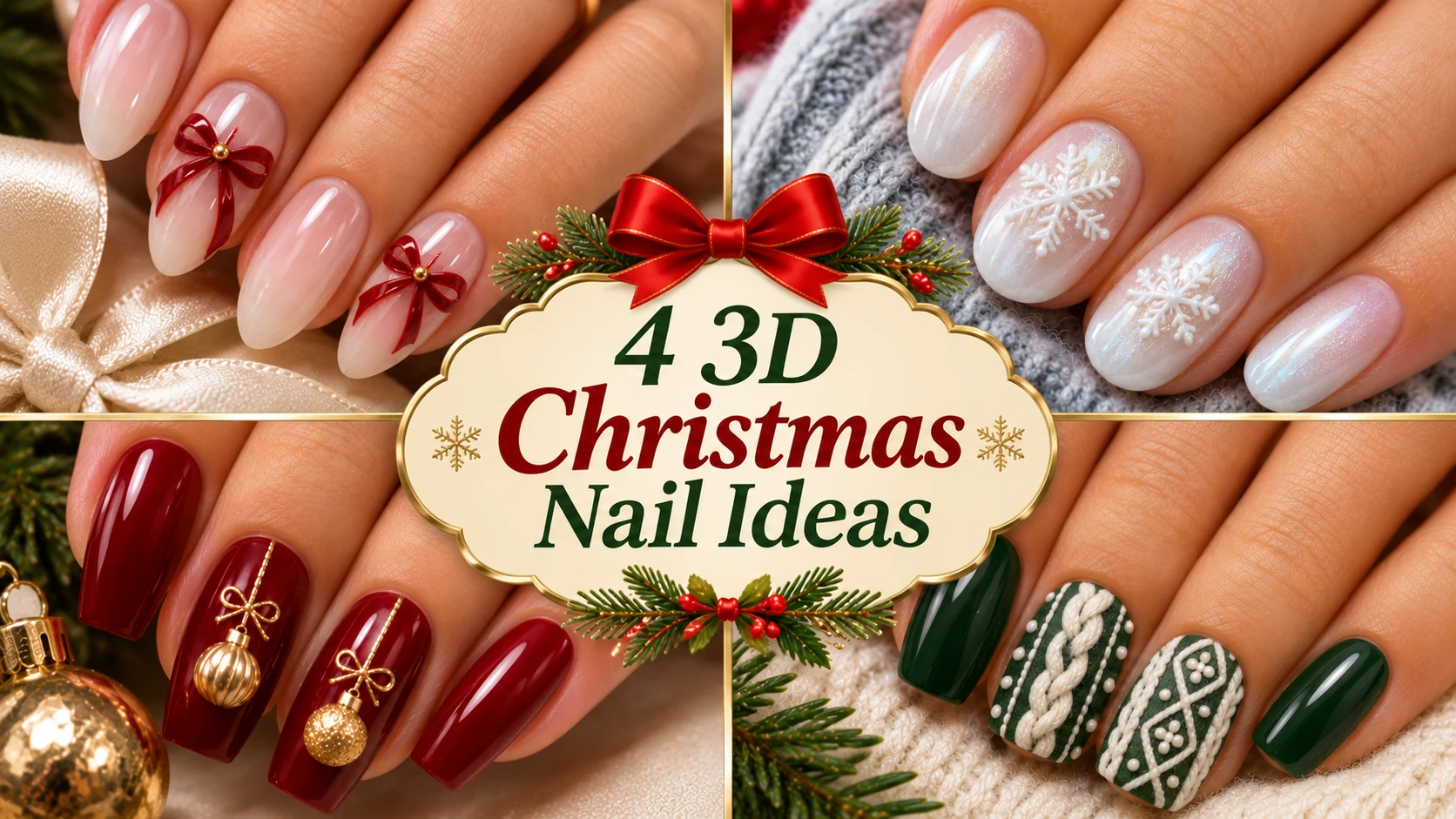 4 3D Christmas Nail Ideas