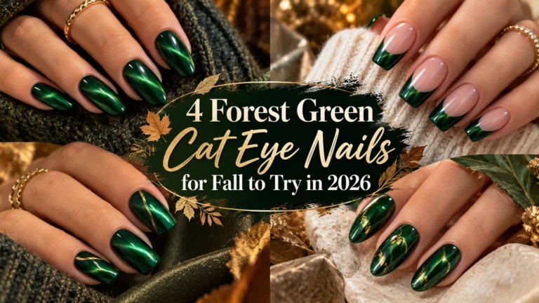 4 Forest Green Cat Eye Nails for Fall to Try in 2026