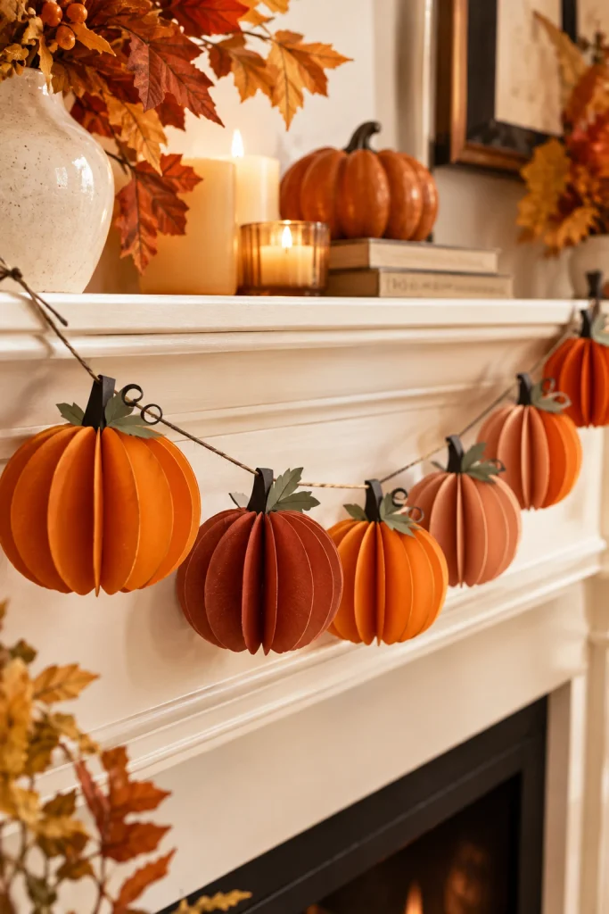 Accordion Paper Pumpkin Garland