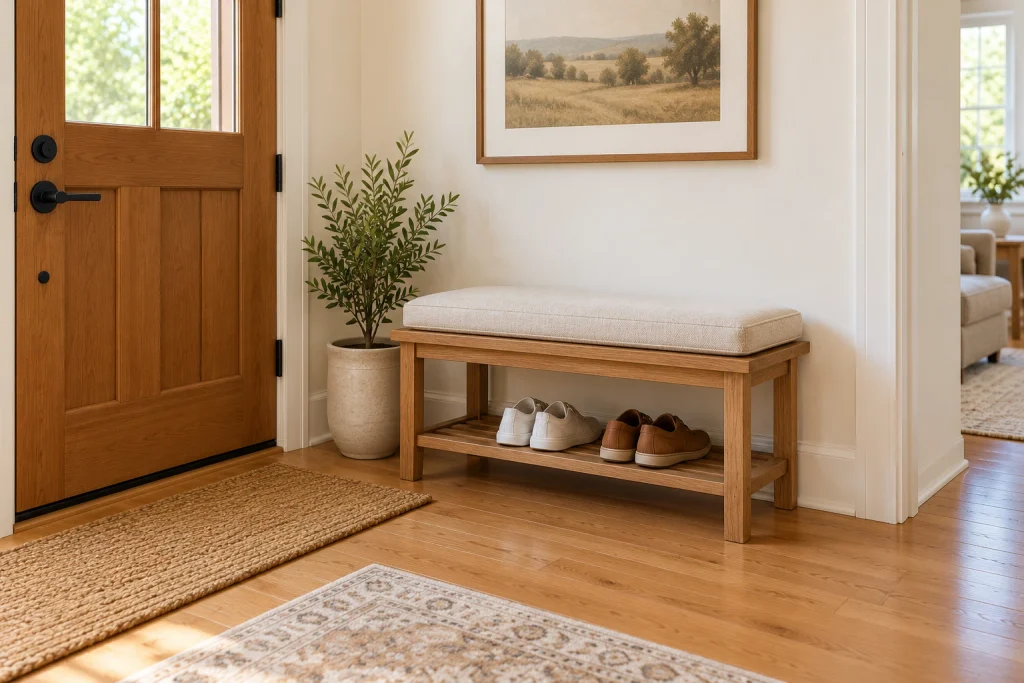 Add a Compact Bench for Everyday Shoes