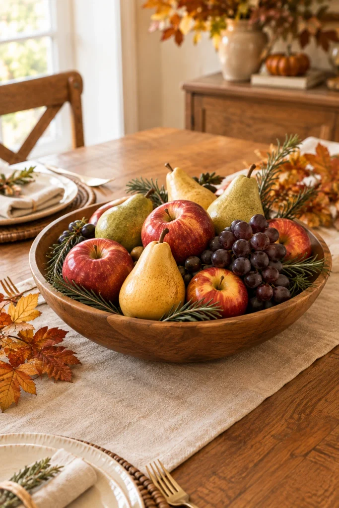Arrange a Thanksgiving Centerpiece With Apples and Pears