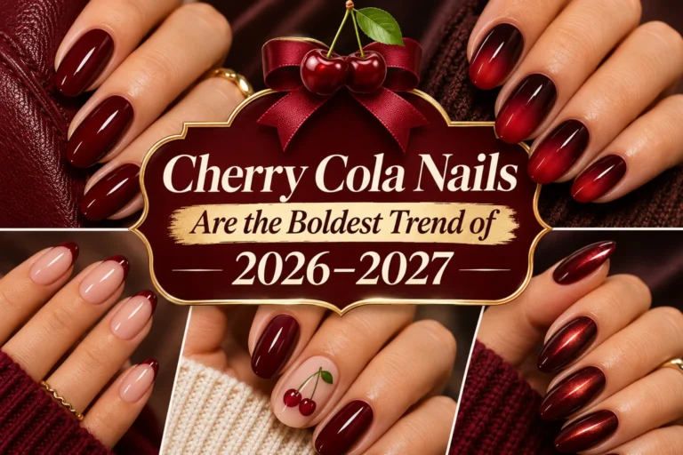Cherry Cola Nails Are the Boldest Trend of 2026