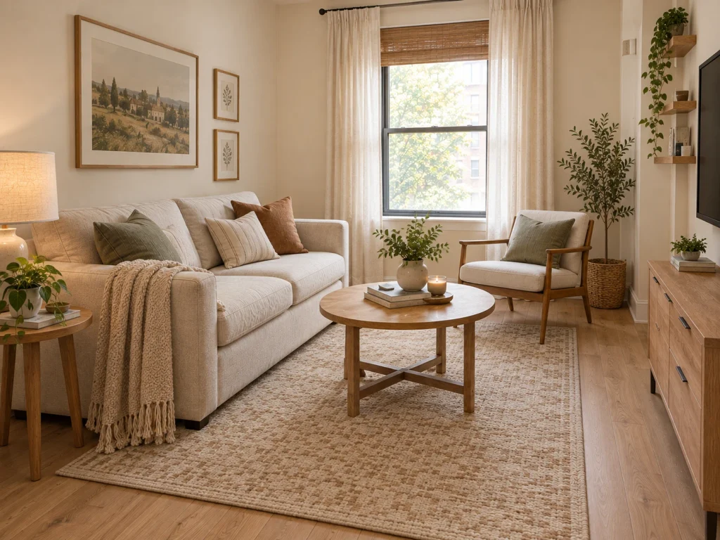 Choose a Rug That Connects the Seating Area