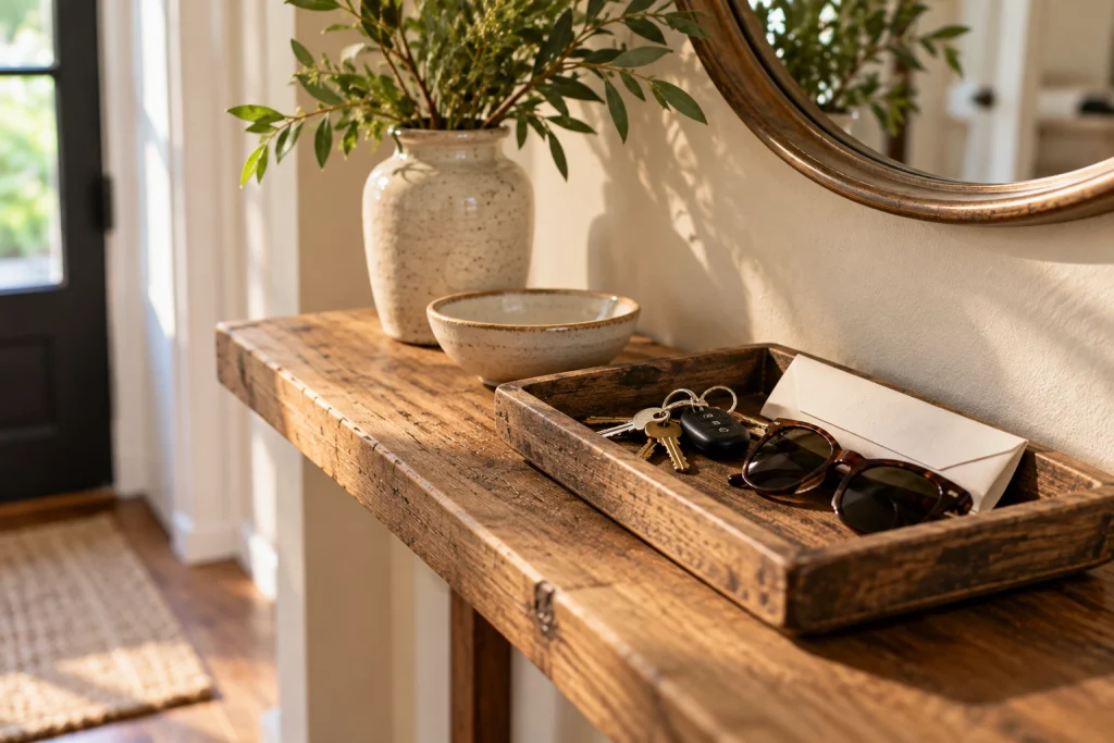 Create a Drop Zone With a Small Wooden Tray