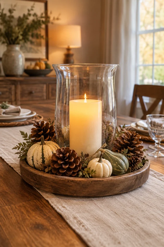 Create a Glass Hurricane and Pinecone Display
