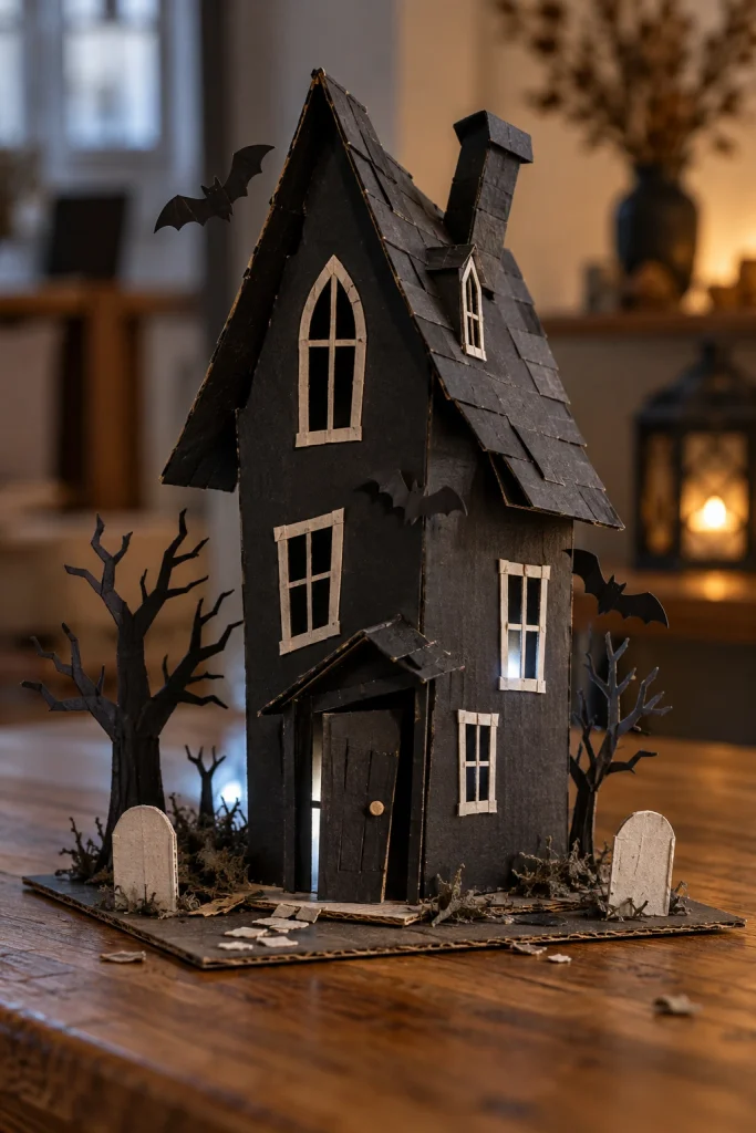 Create a Mini Haunted House From a Cardboard Box