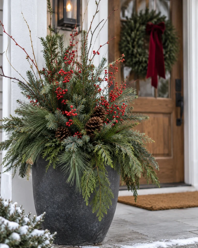 Design a Berry Filled Planter With Winter Branches