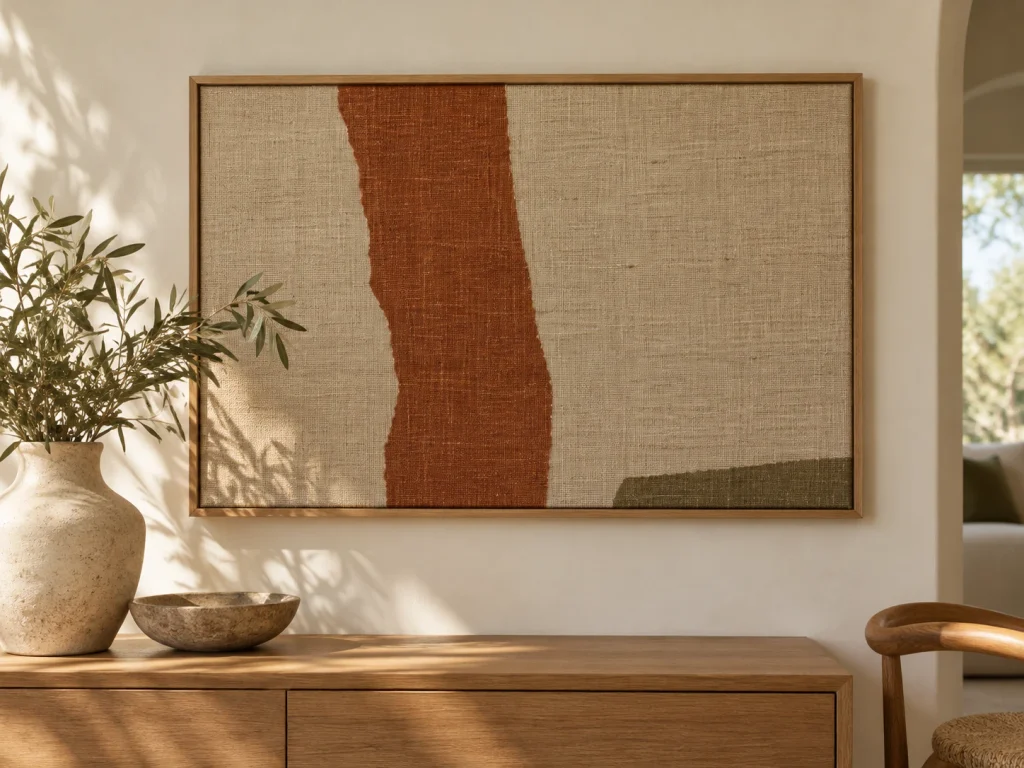 Framed Fabric Wall Art