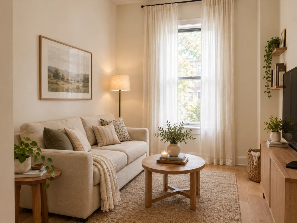 Hang Curtains Higher to Emphasize Ceiling Height