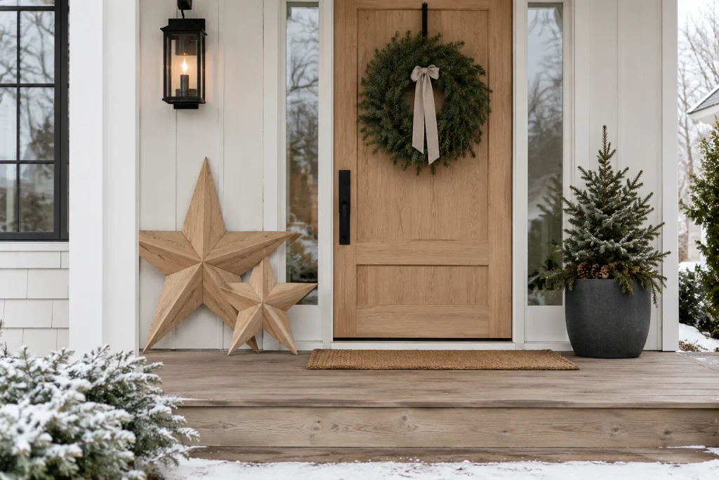 Hang Oversized Wooden Stars for a Scandinavian Look