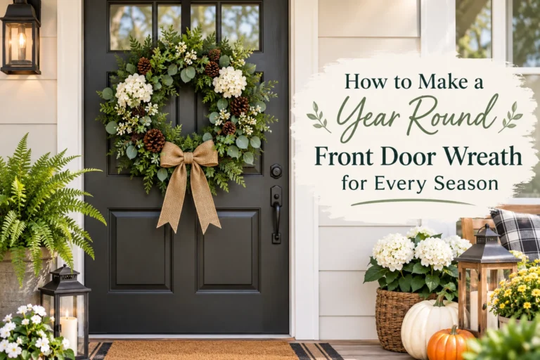 How to Make a Year Round Front Door Wreath for Every Season