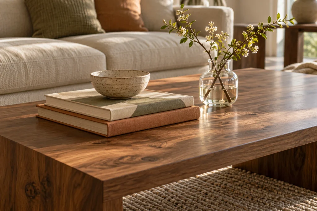 Layer Coffee Table Books for Height and Personality
