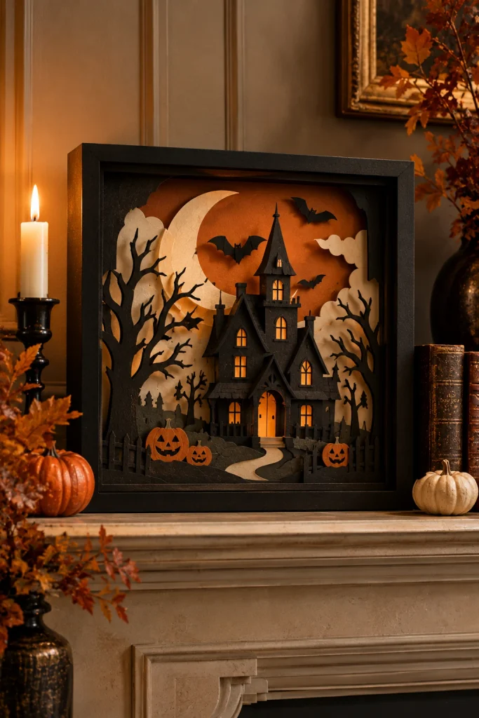 Layered Paper Halloween Shadow Box