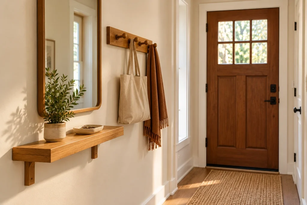 Make a Narrow Wall Useful With Vertical Storage