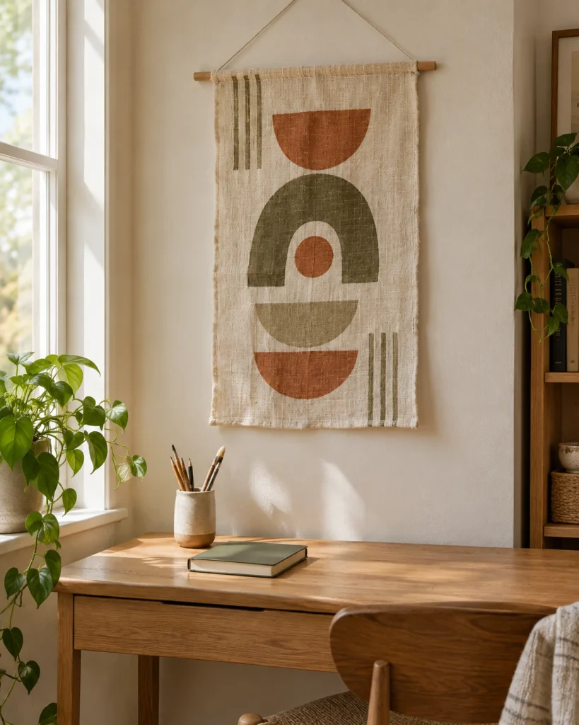 Make a No Sew Fabric Wall Hanging