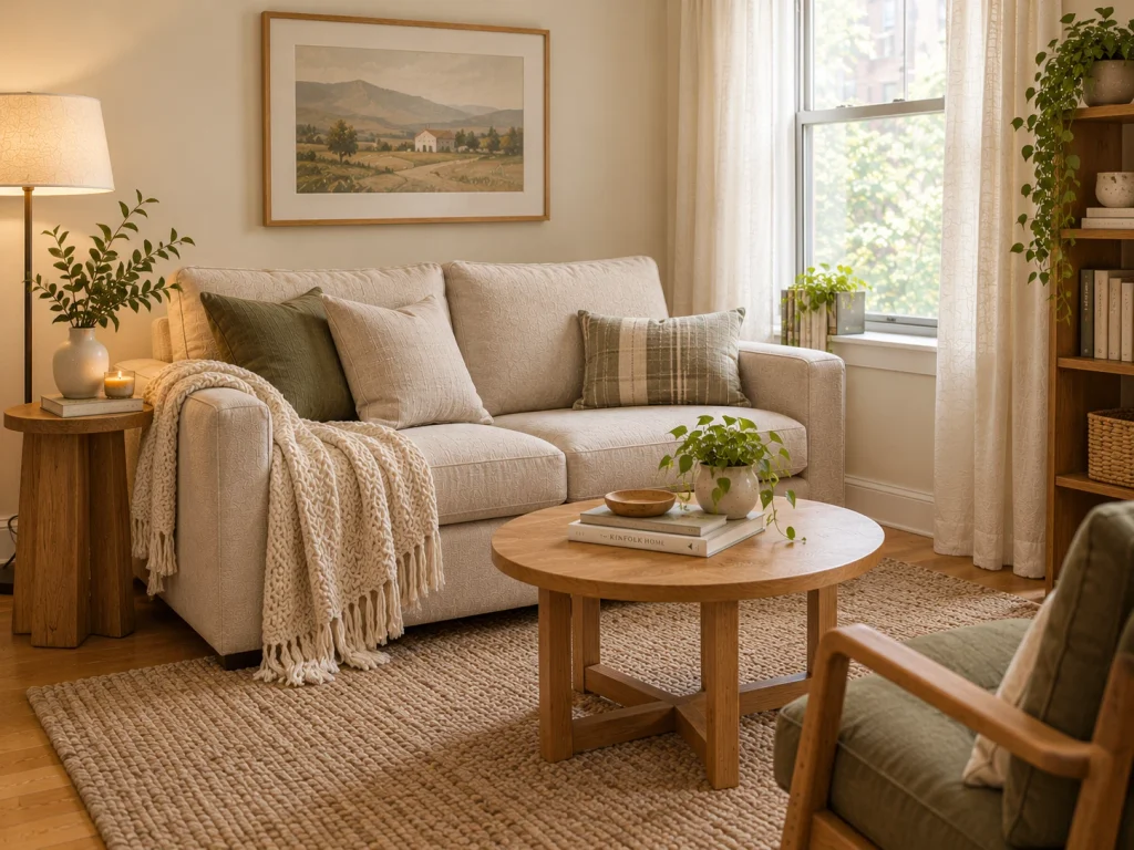 Make a Small Living Room Feel Cozy With Layers