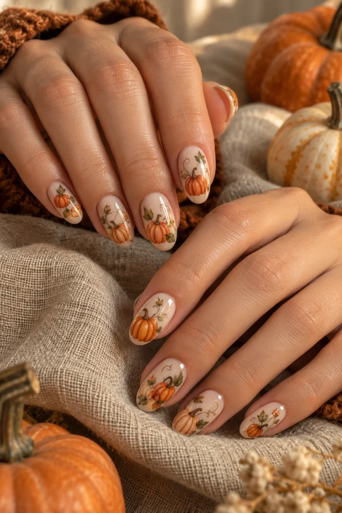 Mini Pumpkin Patch Nails