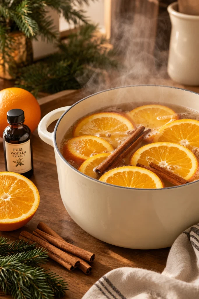 Orange Vanilla and Cinnamon Simmer Pot