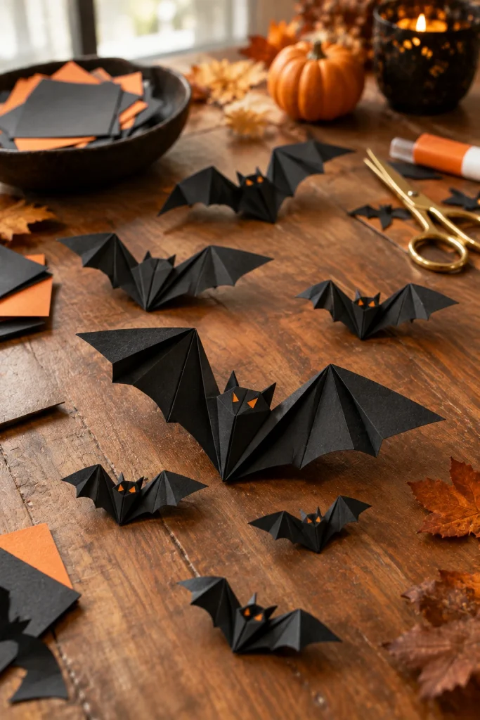 Origami Halloween Bats