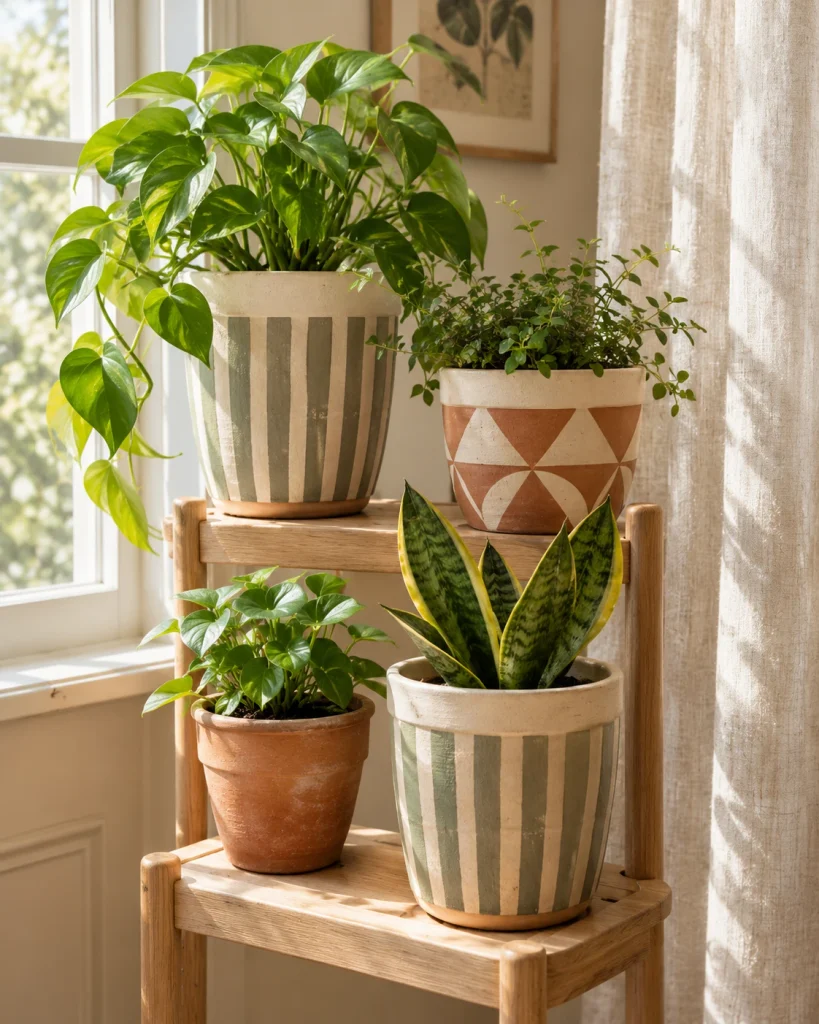 Paint Terracotta Pots for a Coordinated Plant Display