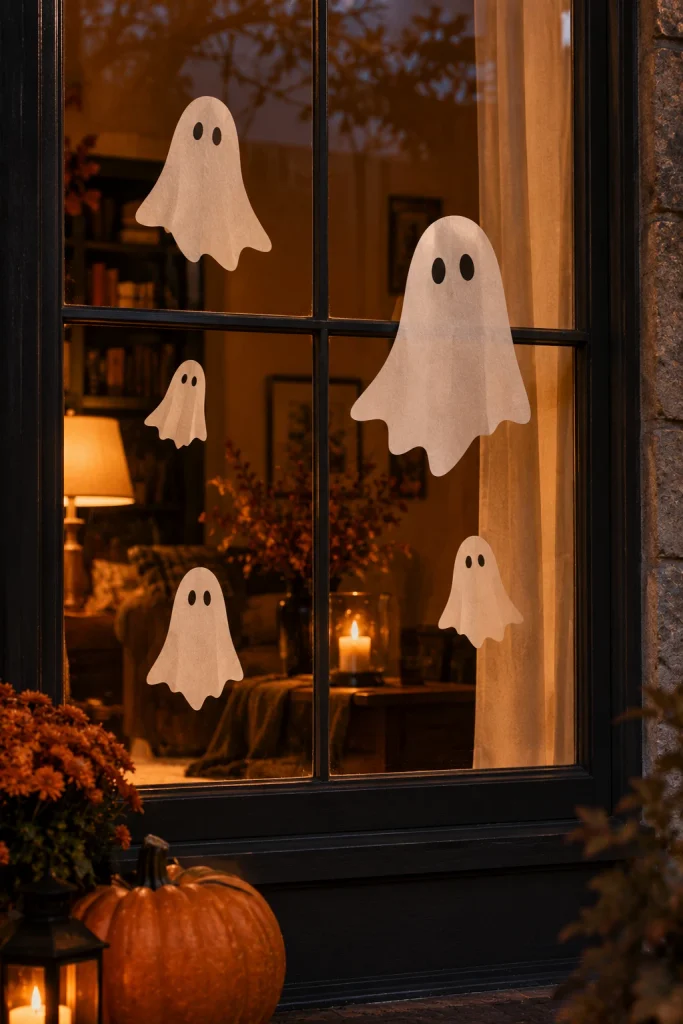 Paper Ghost Window Silhouettes