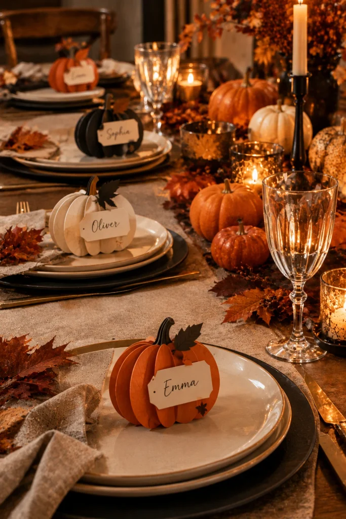 Paper Pumpkin Place Cards
