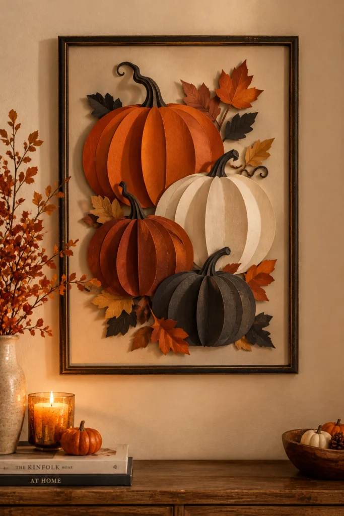 Paper Pumpkin Wall Art