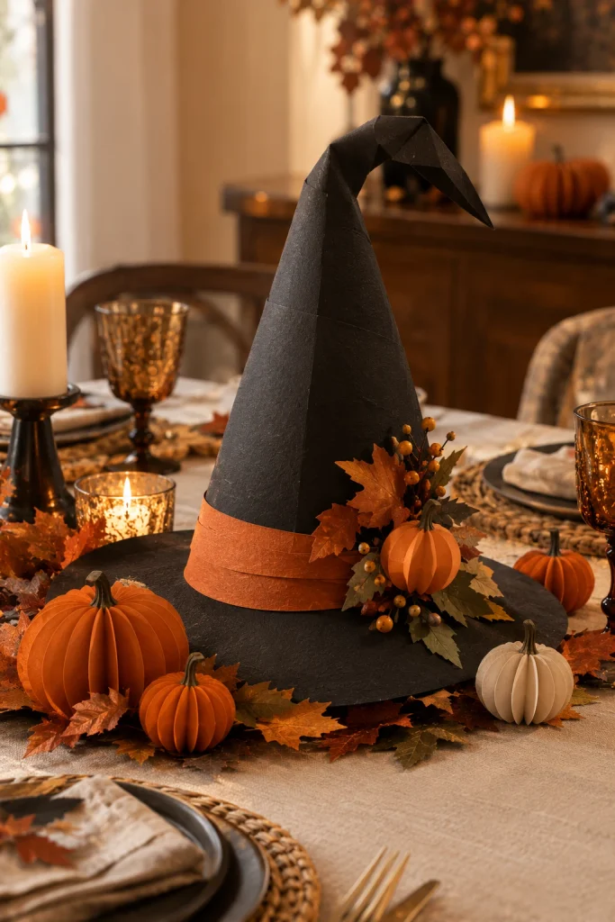 Paper Witch Hat Centerpiece