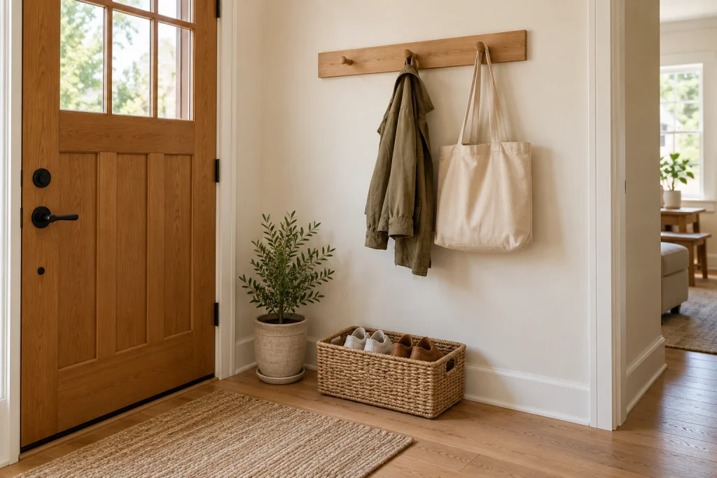 Replace a Bulky Coat Rack With a Simple Hook Rail