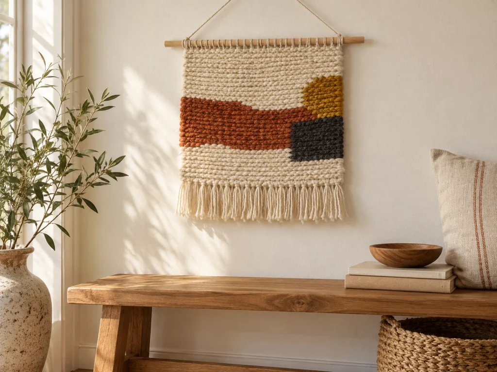 Small Woven Yarn Wall Hanging
