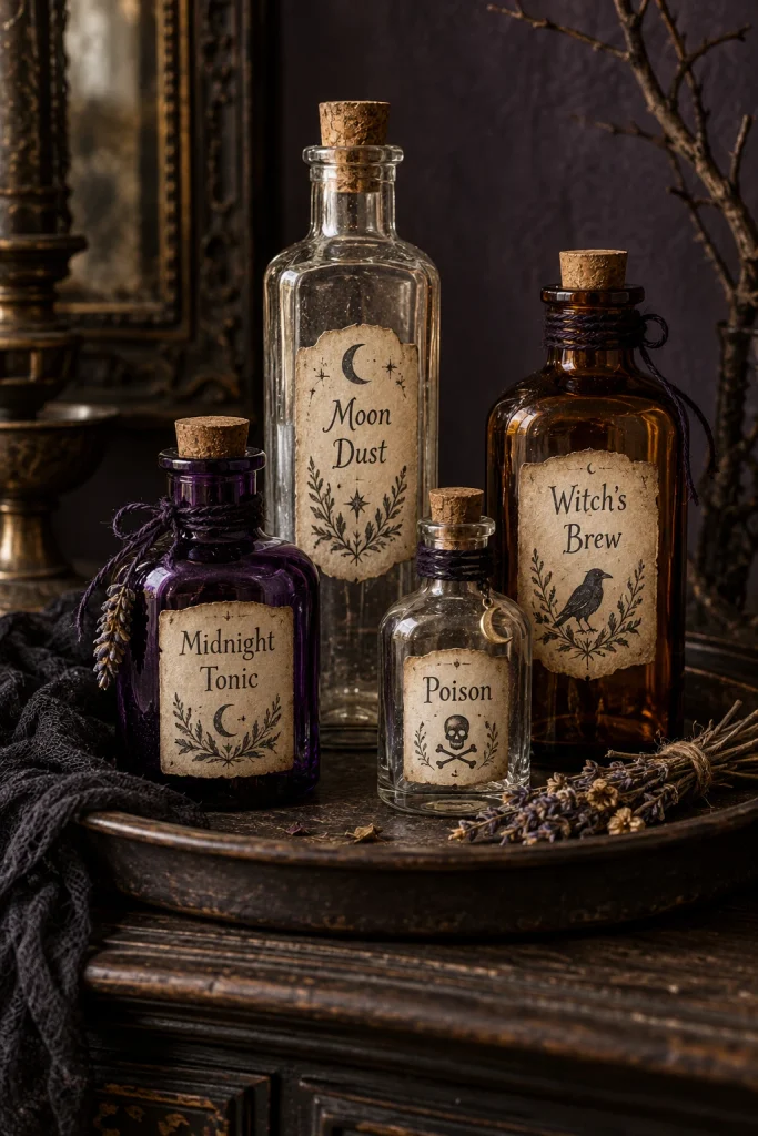 Style a Halloween Potion Bottle Display