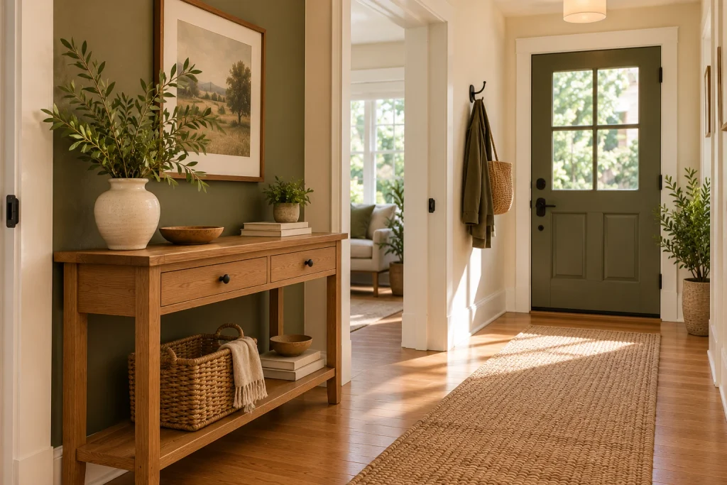 Style the Entrance With Two or Three Coordinated Colors