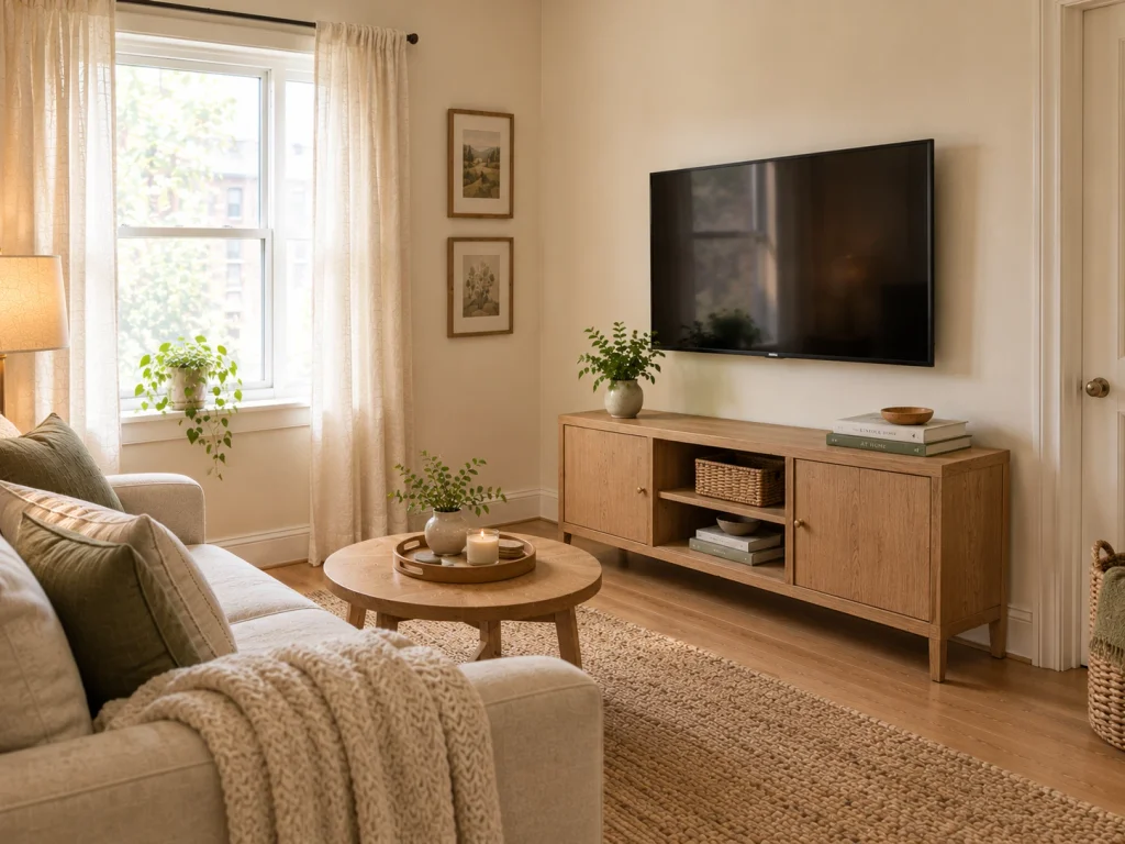 Style the TV Wall Without Expensive Built Ins