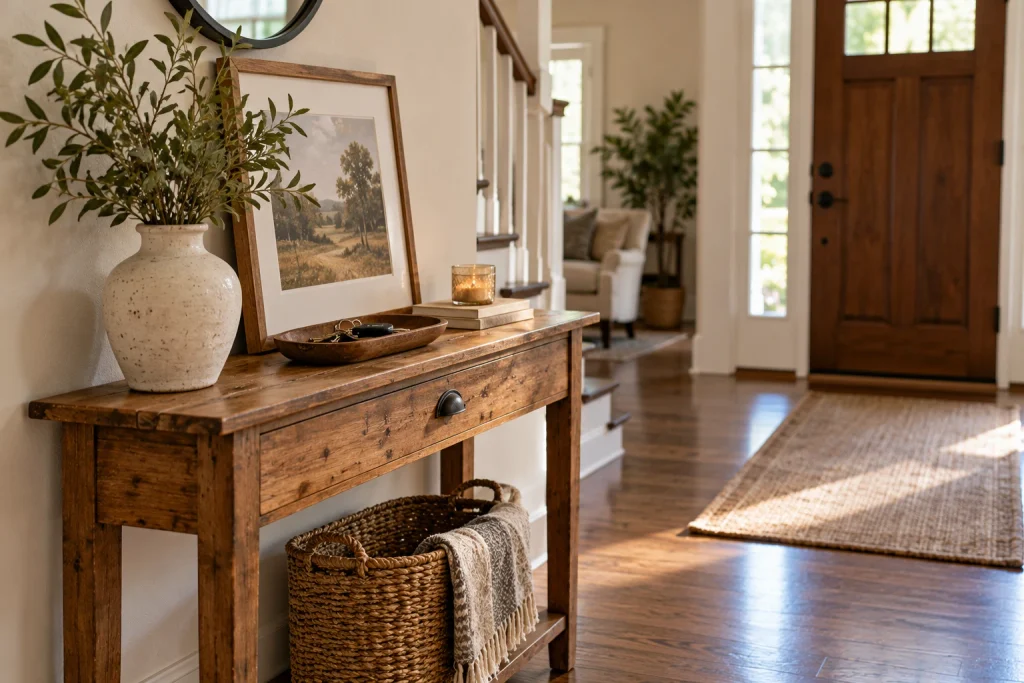 Turn an Unused Side Table Into an Entryway Console