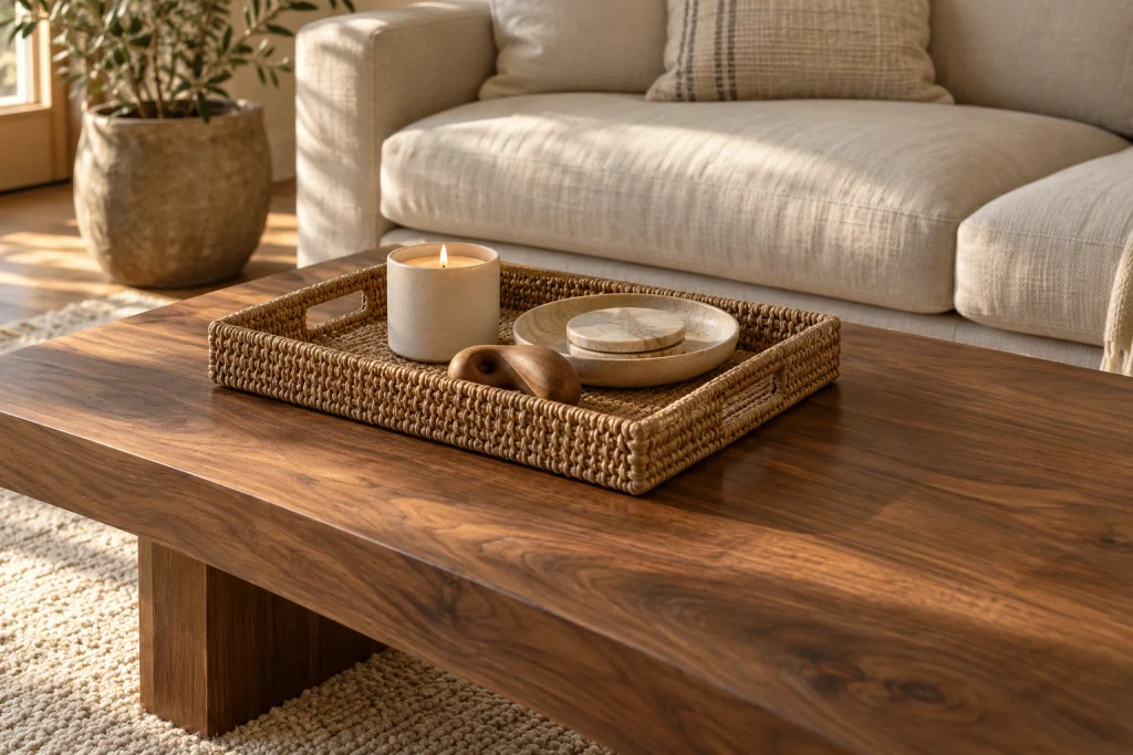 Use a Decorative Tray to Keep Accessories Organized