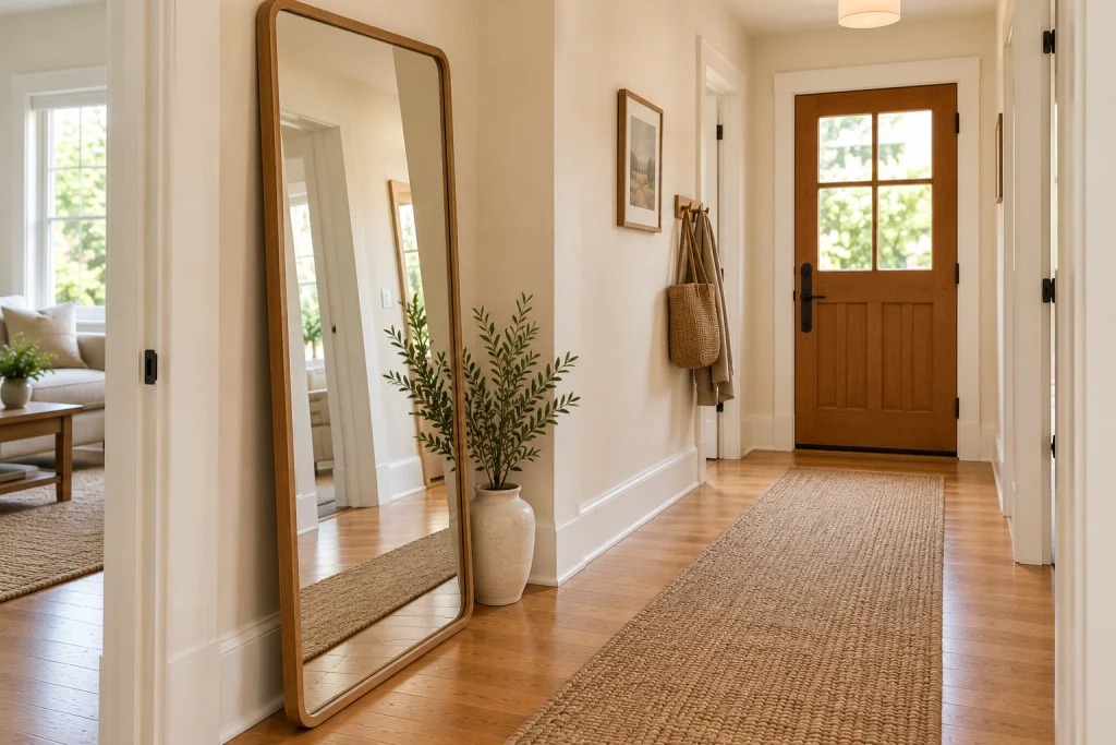 Use a Full Length Mirror in a Narrow Hall