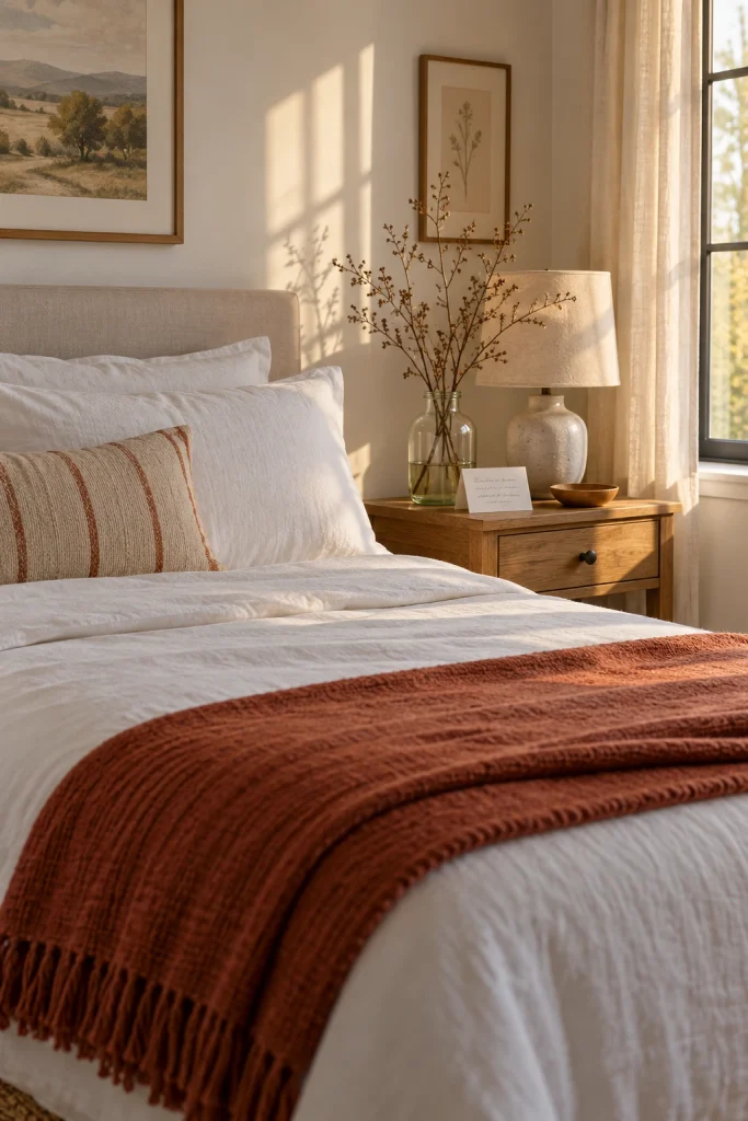  Welcoming guest room ready for Thanksgiving visitors